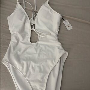 Shade & Shore White One Piece Swimsuit